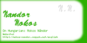 nandor mokos business card